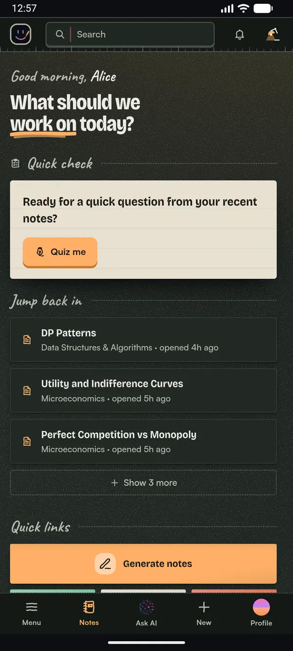 Nibit open on an Android phone as an installed app, with no address bar.